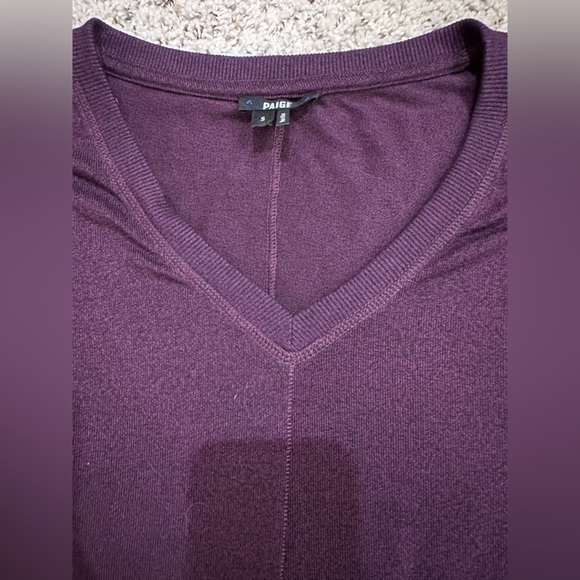 PAIGE Arizona Puff Sleeve Sweater Top Deep Purple - Picture 4 of 5